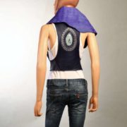 Chaleco de piel Azul