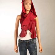 Chaleco de piel Rojo