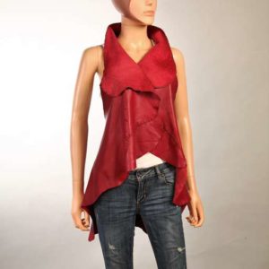 Chaleco de piel Rojo Chaleco de piel Rojo